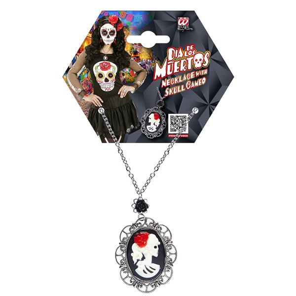 Grote foto halloween ketting schedel en roos verzamelen overige verzamelingen