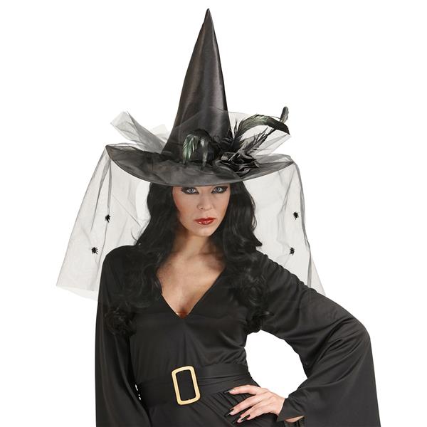 Grote foto halloween heksenhoed zwart sluier verzamelen overige verzamelingen