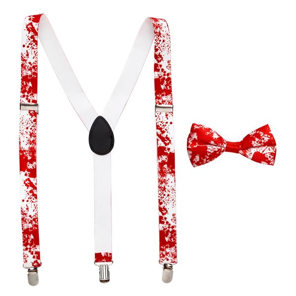 Grote foto halloween accessoireset bretels en strik 2 delig verzamelen overige verzamelingen