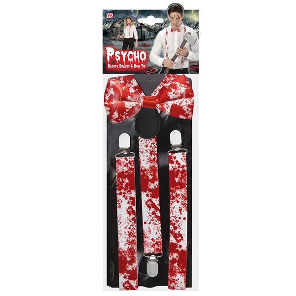 Grote foto halloween accessoireset bretels en strik 2 delig verzamelen overige verzamelingen