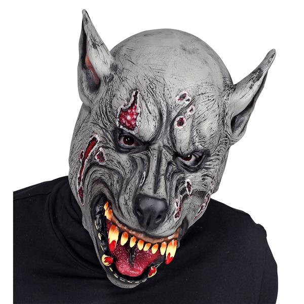 Grote foto halloween masker grijs weerwolf horror verzamelen overige verzamelingen