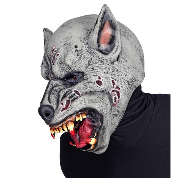 Grote foto halloween masker grijs weerwolf horror verzamelen overige verzamelingen