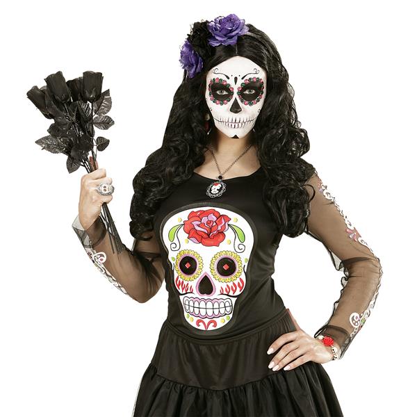 Grote foto dia de los muertos haarband zwart paars bloemen verzamelen overige verzamelingen