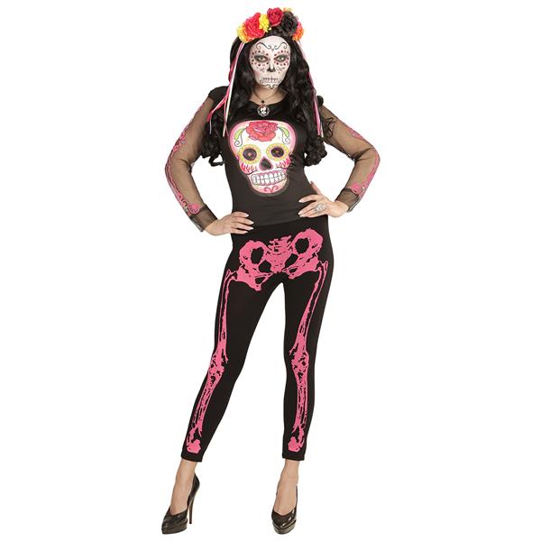Grote foto halloween legging roze skelet verzamelen overige verzamelingen
