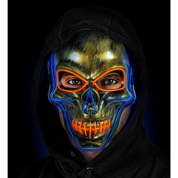 Grote foto halloween masker gekleurd schedel met licht verzamelen overige verzamelingen