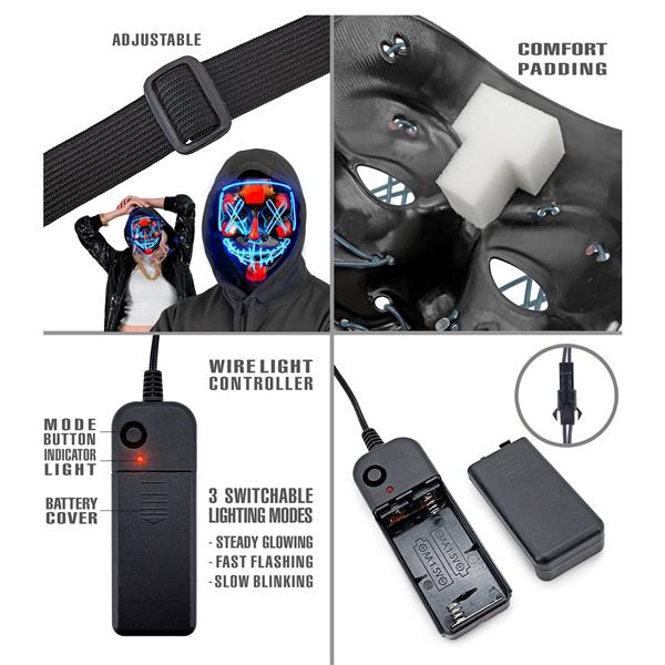 Grote foto halloween masker blauw met licht verzamelen overige verzamelingen