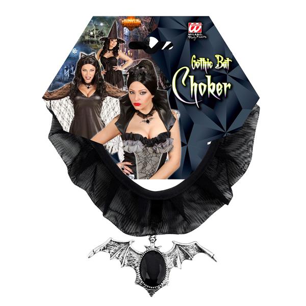 Grote foto halloween ketting choker met vleermuis verzamelen overige verzamelingen