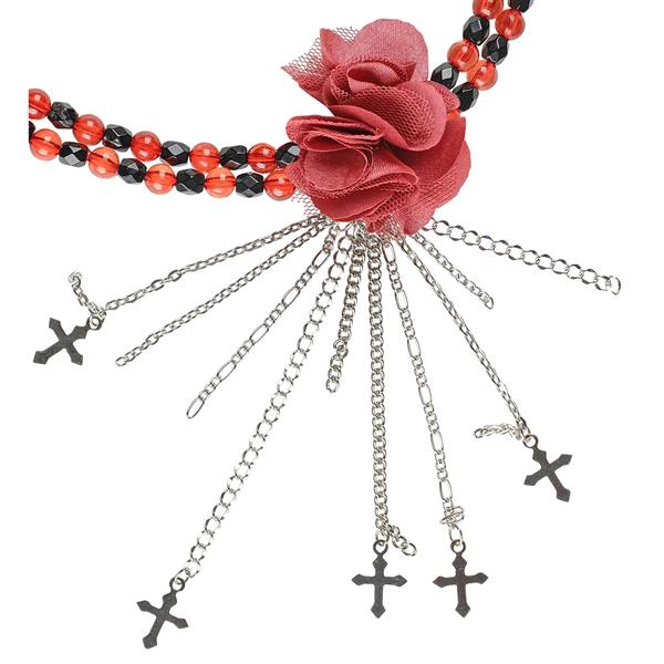 Grote foto halloween ketting rood met roos verzamelen overige verzamelingen