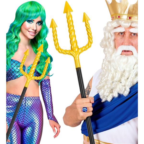 Grote foto halloween drietand goud 1 38m verzamelen overige verzamelingen