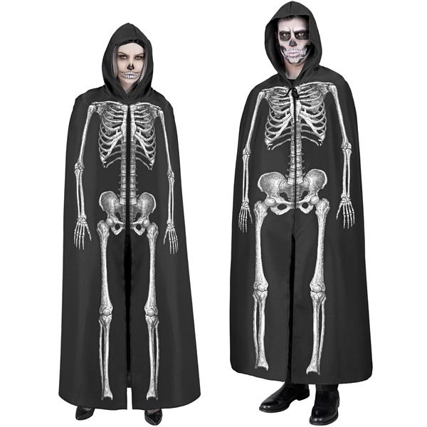 Grote foto halloween cape wit zwart skelet 1 5m verzamelen overige verzamelingen