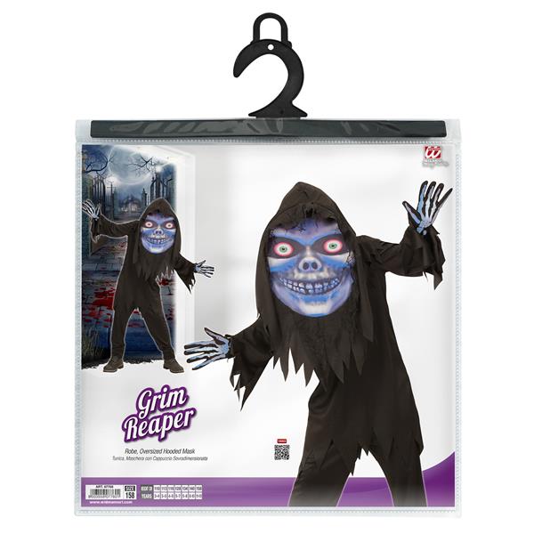 Grote foto halloween kostuum blauw paars kind magere hein verzamelen overige verzamelingen
