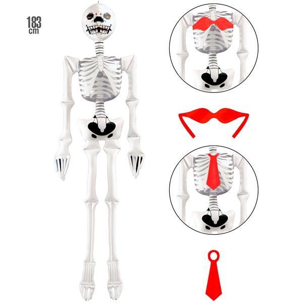 Grote foto halloween skelet opblaasbaar 1 83m verzamelen overige verzamelingen