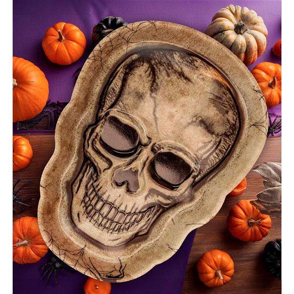 Grote foto halloween dienblad schedel 25cm verzamelen overige verzamelingen