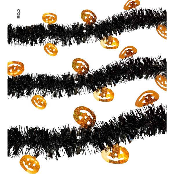 Grote foto halloween slinger zwart oranje pompoen 3m verzamelen overige verzamelingen