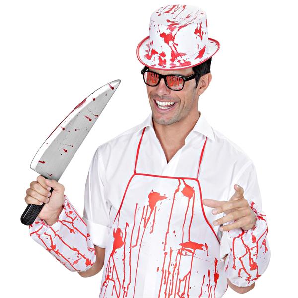 Grote foto halloween nep mes bloed 48cm verzamelen overige verzamelingen