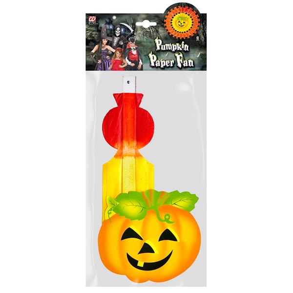 Grote foto halloween papieren waaiers oranje pompoen 48cm verzamelen overige verzamelingen