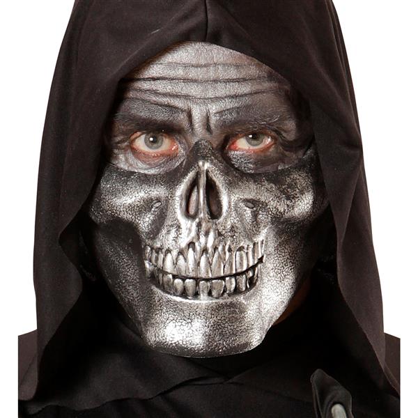 Grote foto halloween mondkapje zilver schedel verzamelen overige verzamelingen