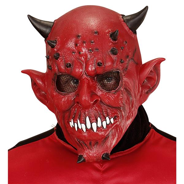 Grote foto halloween masker duivel met hoorn verzamelen overige verzamelingen