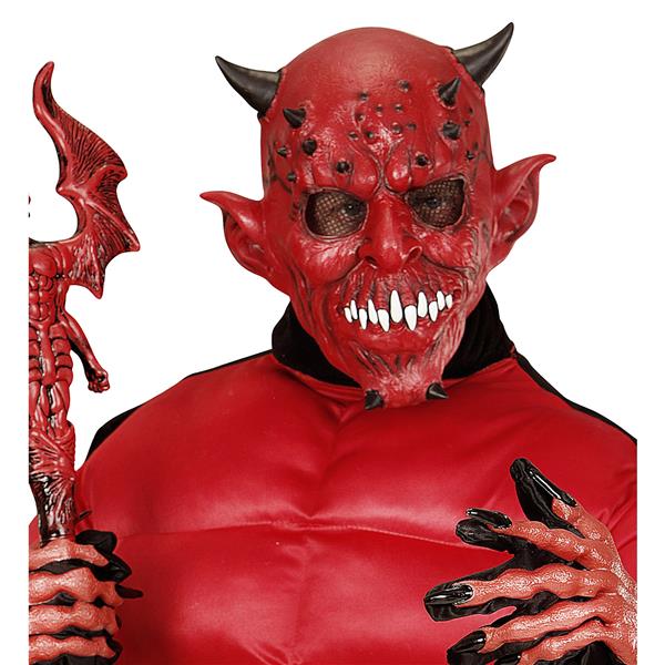 Grote foto halloween masker duivel met hoorn verzamelen overige verzamelingen