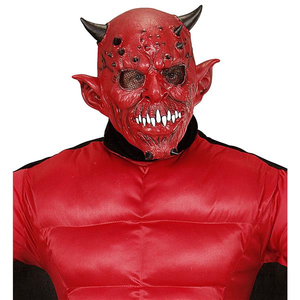 Grote foto halloween masker duivel met hoorn verzamelen overige verzamelingen