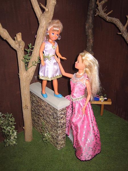 Grote foto moeder barbie met kindje lucky pop177 kinderen en baby poppen