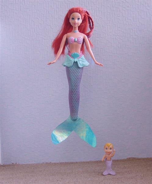 Grote foto ariel de zeemeermin disney met kind pop188 kinderen en baby poppen
