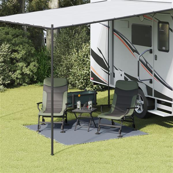 Grote foto vidaxl tentaccessoire blauw grijs polyester 200 x 200 cm rechthoekig caravans en kamperen tenten