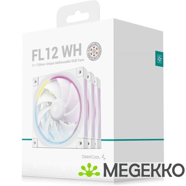 Grote foto deepcool fl12 wh 3 in 1 computer behuizing ventilator 12 cm wit 3 stuk s computers en software overige computers en software