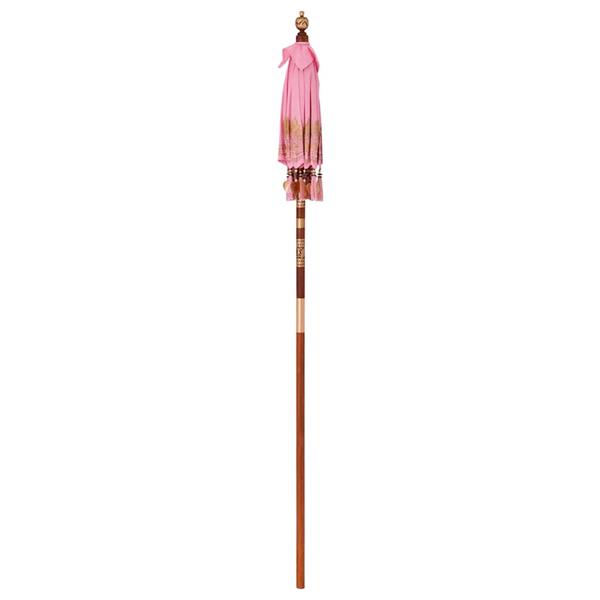 Grote foto vidaxl balinese parasol anders roze x 260 cm katoen en massief hout tuin en terras overige tuin en terras