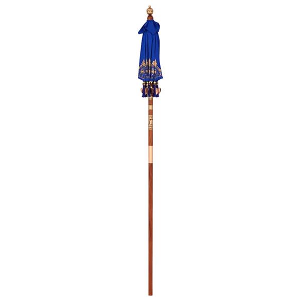 Grote foto vidaxl balinese parasol anders blauw x 260 cm katoen en massief hout tuin en terras overige tuin en terras