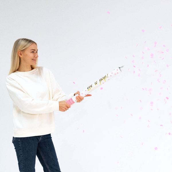 Grote foto confetti cannon pink round paper 60 cm verzamelen overige verzamelingen