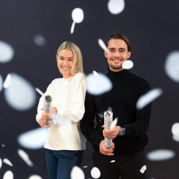 Grote foto confetti cannon white round paper 28 cm verzamelen overige verzamelingen