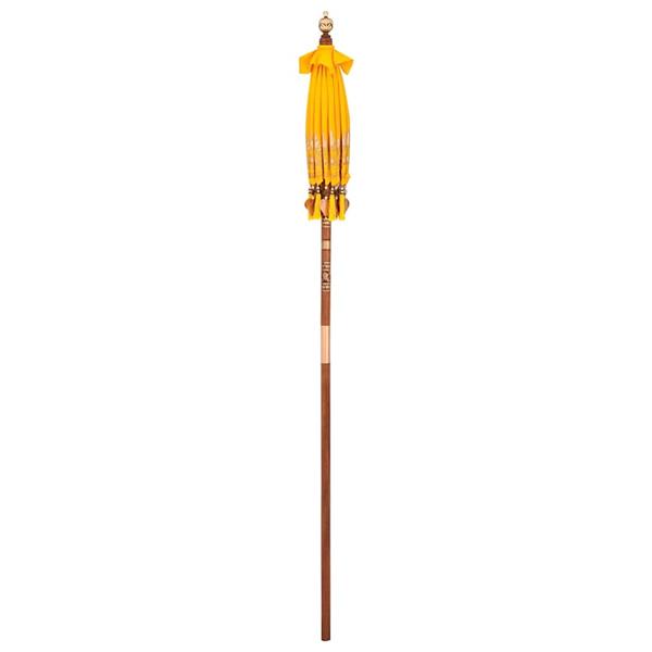 Grote foto vidaxl balinese parasol anders geel x 260 cm katoen en massief hout tuin en terras overige tuin en terras