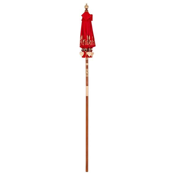Grote foto vidaxl balinese parasol anders rood x 260 cm katoen en massief hout tuin en terras overige tuin en terras