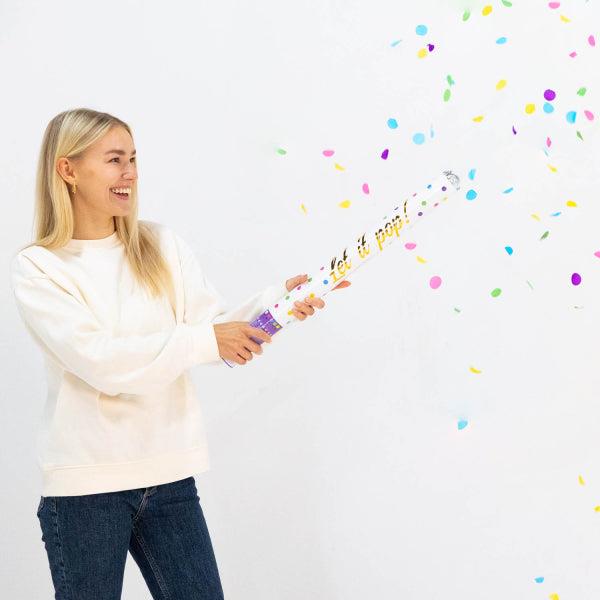 Grote foto confetti cannon multicolor round paper 60 cm verzamelen overige verzamelingen