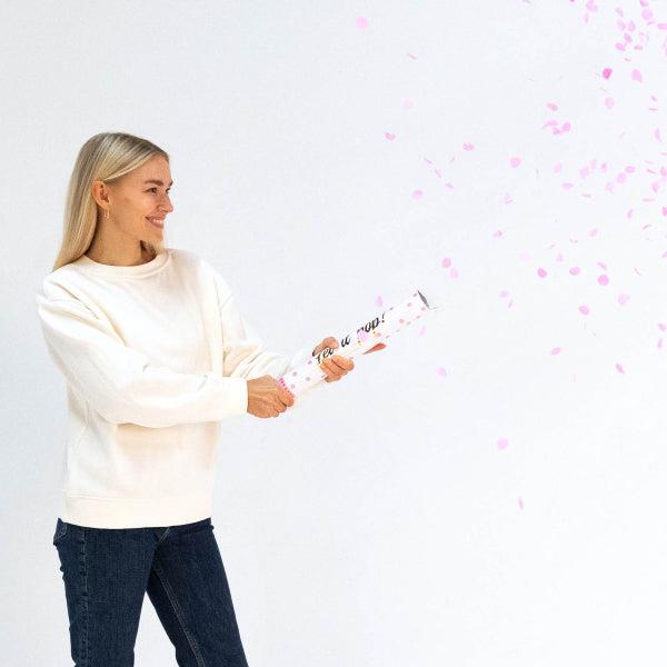 Grote foto confetti cannon pink round paper 40 cm verzamelen overige verzamelingen