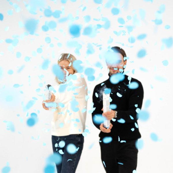 Grote foto confetti cannon blue round paper 40 cm verzamelen overige verzamelingen