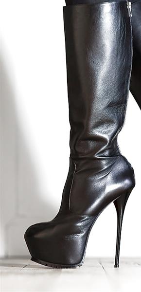 Grote foto diverse hoge leren laarzen kleding dames schoenen