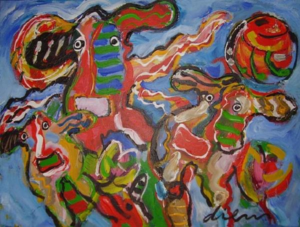 Grote foto peter diem fly high antiek en kunst modern