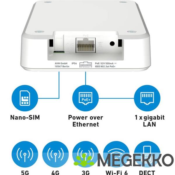 Grote foto avm fritz box 6860 5g edition international draadloze router gigabit ethernet dual band computers en software netwerkkaarten routers en switches