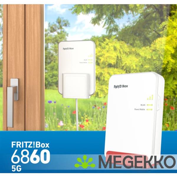 Grote foto avm fritz box 6860 5g edition international draadloze router gigabit ethernet dual band computers en software netwerkkaarten routers en switches