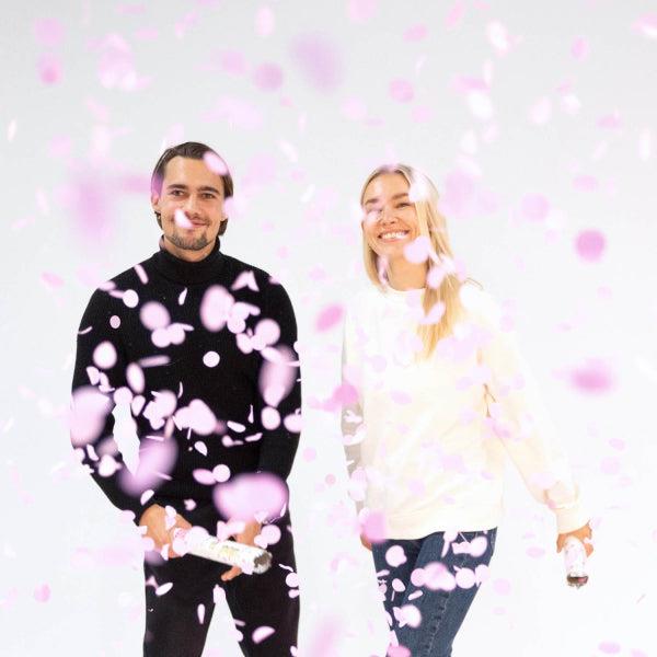 Grote foto confetti cannon pink round paper 28 cm verzamelen overige verzamelingen