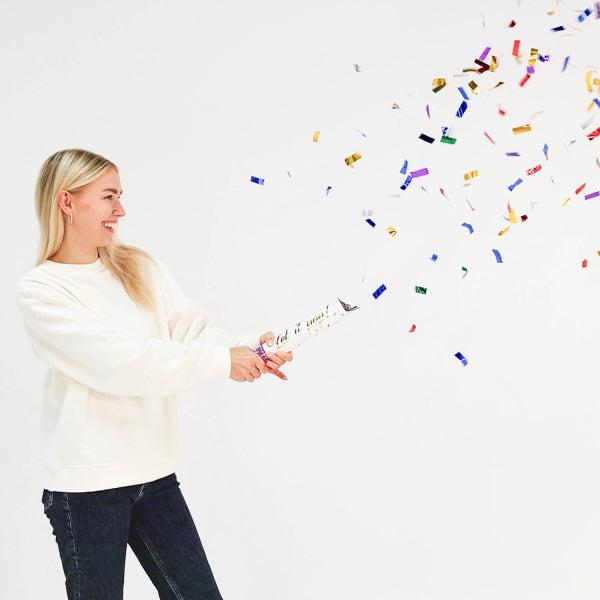 Grote foto confettikanon multicolor rechthoekige folie 28 cm verzamelen overige verzamelingen