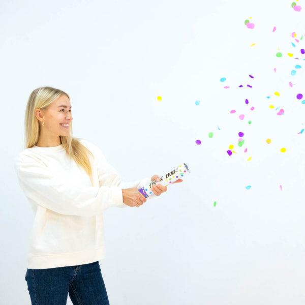 Grote foto confetti cannon multicolor round paper 28 cm verzamelen overige verzamelingen