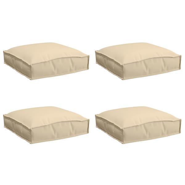 Grote foto vidaxl palletkussens voor zitplek 4 stuks beige 40 x 40 x 8 cm oxford stof huis en inrichting woningdecoratie