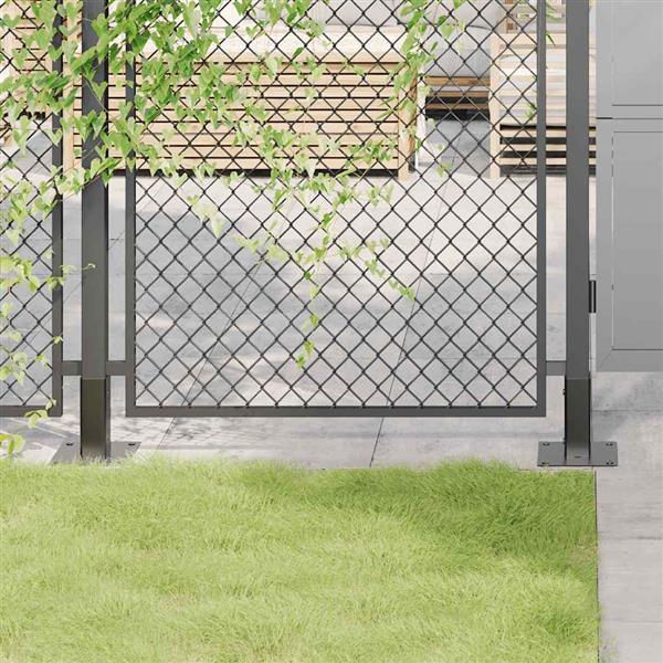 Grote foto vidaxl paonderstellen vierkant 4 st gepoedercoat staal antraciet tuin en terras overige tuin en terras