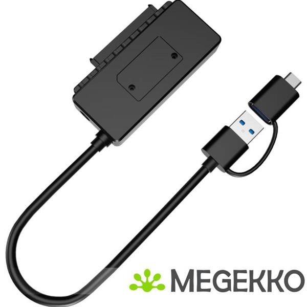 Grote foto conceptronic abby21b tussenstuk voor kabels usb type a sata 22 pin zwart computers en software harde schijven