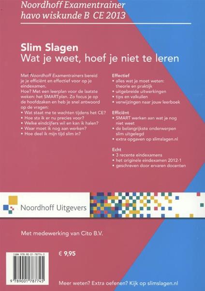 Grote foto noordhoff examentrainer havo wiskunde b ce 2013 slim slagen boeken wetenschap
