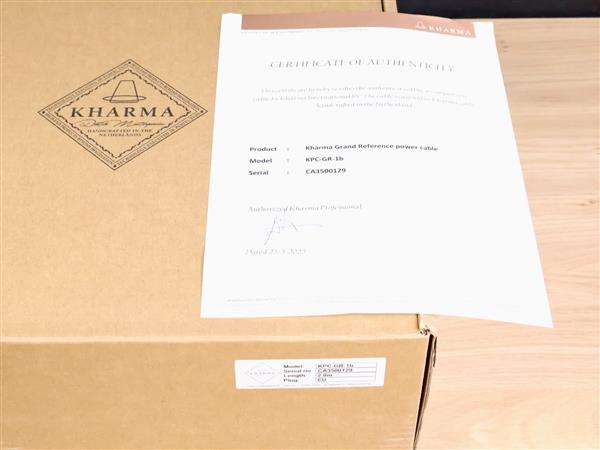 Grote foto kharma grand reference highend silver audio power cable 2 0 metre audio tv en foto onderdelen en accessoires