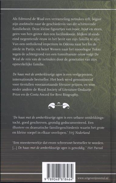 Grote foto de haas met de amberkleurige ogen boeken literatuur